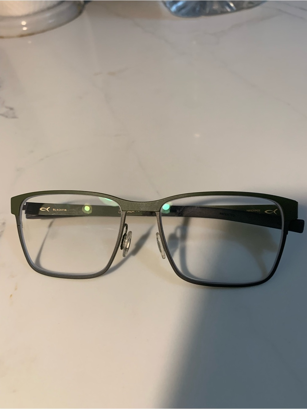 Blackfin Waterford Matte Olive Green Titanium Eyeglasses. Made in Italy. Frames